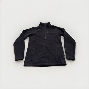 Volcom Polartec Mens Black 1/4 Zip Fleece Pullover Jacket Size S SMALL